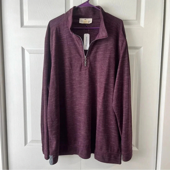 Tommy Bahama Beach Mist Rev Half Zip XXXL Rum Berry NWT - Picture 1 of 6